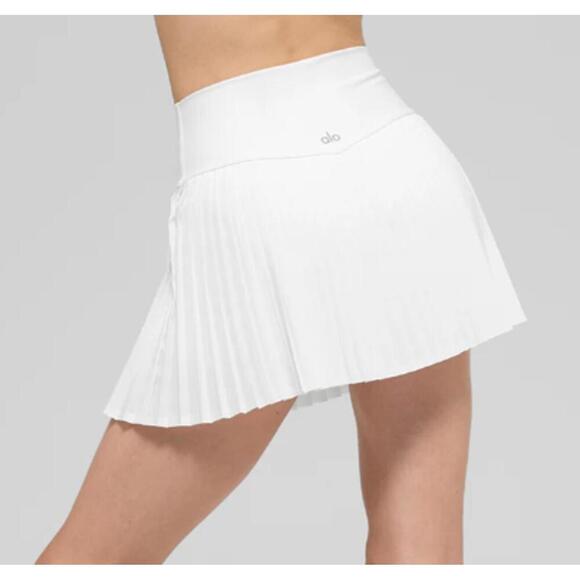 Dresses & Skirts - NWOT ALO Grand Slam Tennis Lined Skirt/Skort White Size L $98